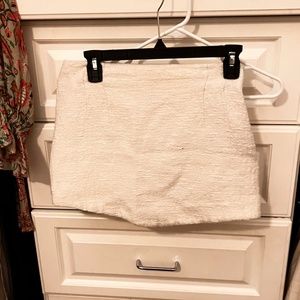 Zara tweed white mini shirt